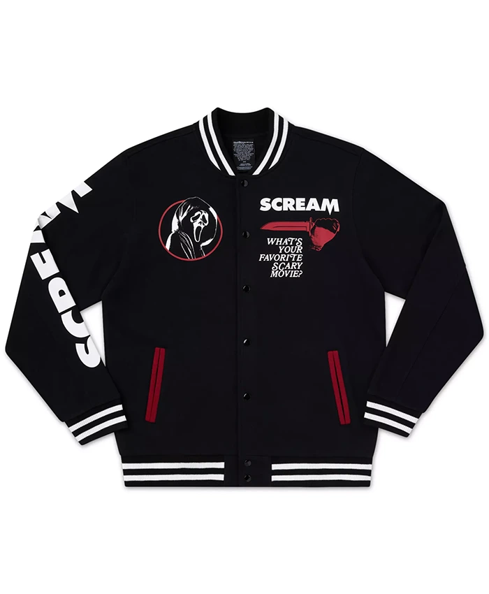 Scream x Ghost Face Varsity Jacket