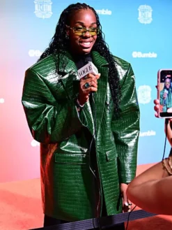 Seattle-Storm-2026-WNBA-All-Star-Weekend-Dominique-Malonga-Green-Leather-Blazer