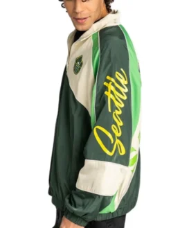 Seattle Storm Wild Collective Oversized Track Jacket side angle with casual look