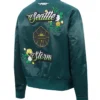 Seattle Storm Women's Ink And Bloom Satin Jacket side angle in satin fabric
