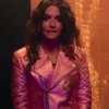 Sex Life Billie Connelly Leather Pink Jacket