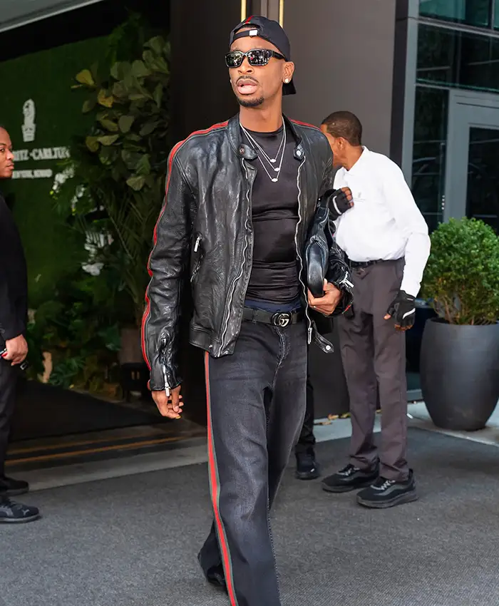 Shai FIFA World Cup 2026 Final Gucci Biker Jacket Side View