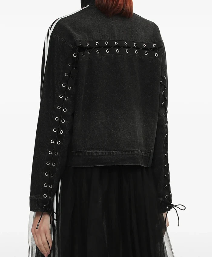 Shop Adidas Denim Zip-Up Jacket