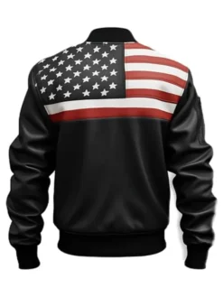 Vintage US American Flag Leather jacket