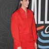 Side view of WNBA All-Star Game 2026 Caitlin Clark Red Cotton Utility Jacket