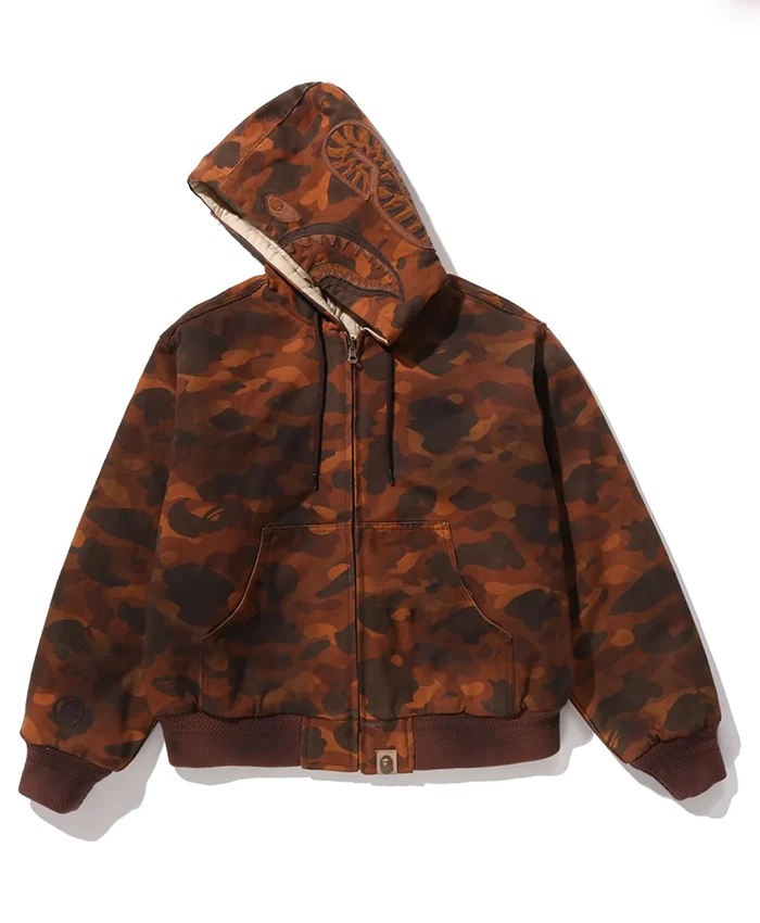Solid 1st Shark Camo Heavy Zip Jacket
