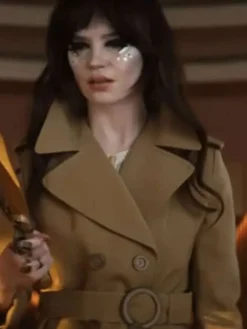 Sophie Thatcher Her Private Hell Brown Trench Coat