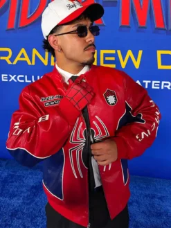 Alternative view of Cristian Andres Spider-Man Leather Jacket