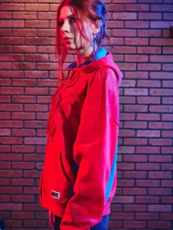 Spider-Man Marvel Girls Red Oversized Hoodie