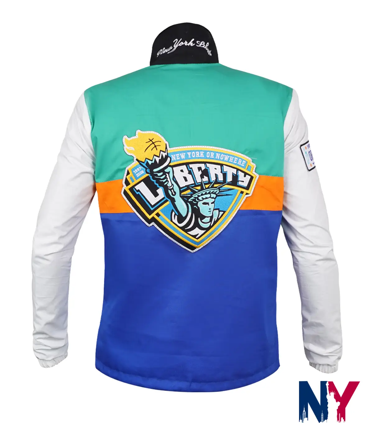 Spike Lee WNBA LVA-NYL New York Liberty New York or Nowhere Windbreaker Jacket back view