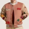 Starbucks x KidSuper Colm Dillane Team PSL Varsity Jacket Front View