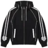 Streamer University Hooded Black Zip-Up Jacket