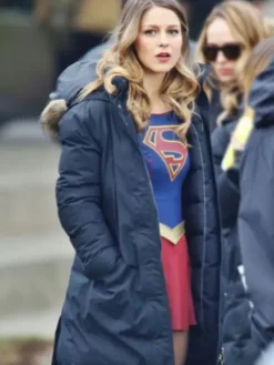 Supergirl Melissa Benoist Blue Coat