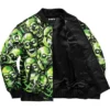 Supreme Pile Skull Bomber Leather Jacket