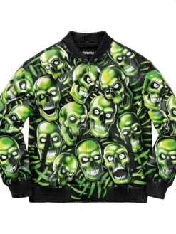 Supreme Skull Pile Leather Bomber Jacket