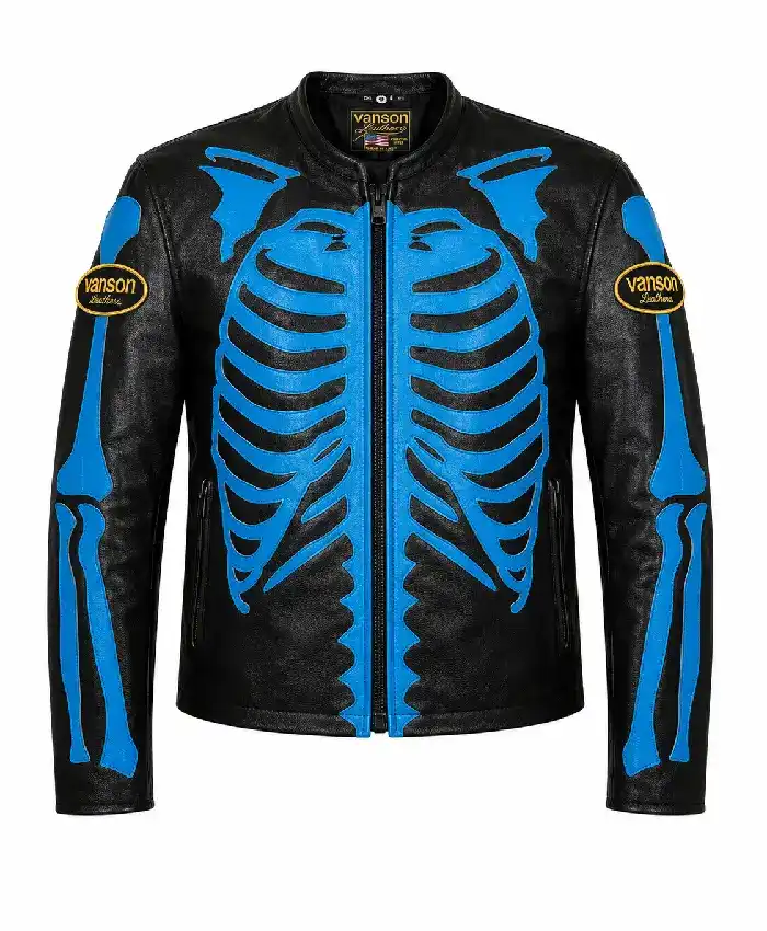 Supreme x Vanson Leather Bones Black Jacket