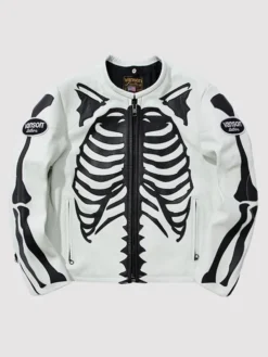 Supreme x Vanson Leather Bones White Jacket