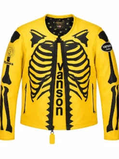 Supreme x Vanson Leather Yellow Bones Jacket