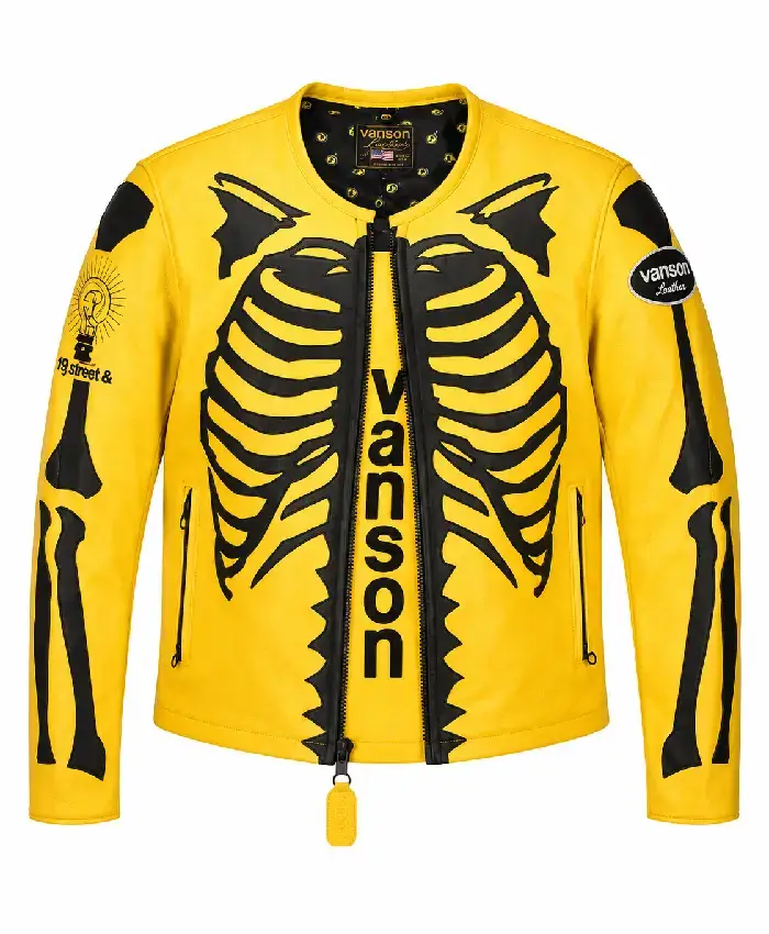 Supreme x Vanson Leather Yellow Bones Jacket