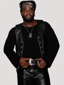 THE-TONIGHT-SHOW-Shaboozey-Black-Leather-Vest