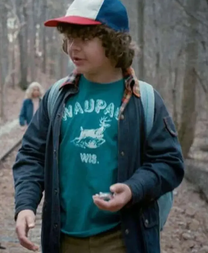 TV-Series Stranger Things Dustin Henderson Blue Denim Jacket front view