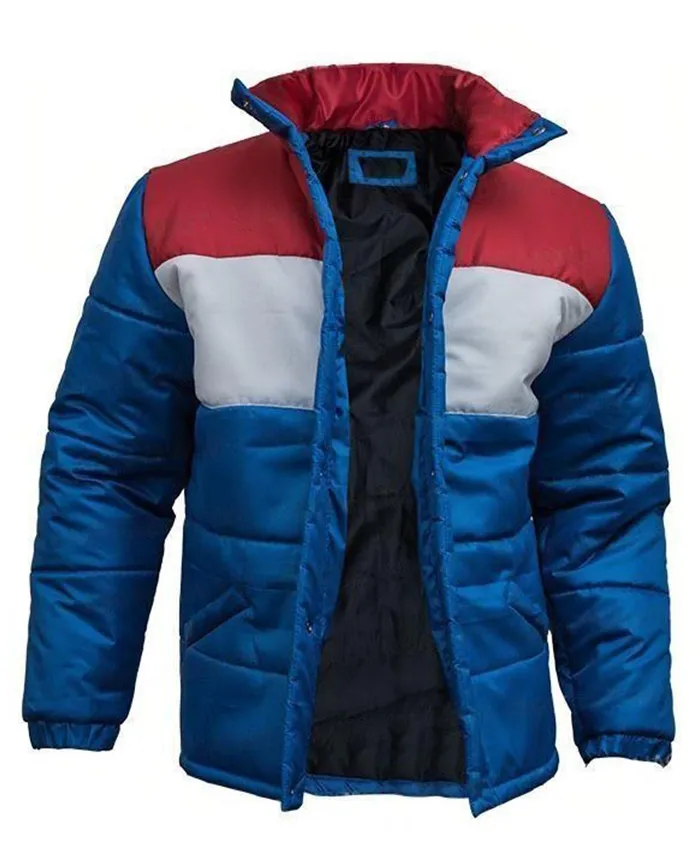 TV-Series Stranger Things S04 Joyce Byers Blue Red And White Puffer Jacket front view