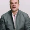 TV-Series Stranger Things Season 04 David Harbour Grey Bomber Jacket front view