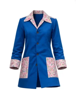 The End of Oak Street 2026 Anne Hathaway Blue Floral Coat