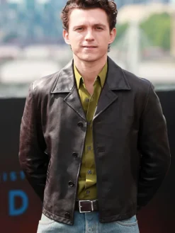 The Odyssey 2026 Tom Holland London Premier Brown Jacket