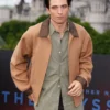 The Odyssey London Premier 2026 Robert Pattinson Brown Jacket