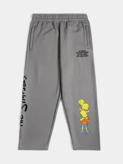 The Simpsons x Shoe Palace Family Grey Tracksuit pants front view