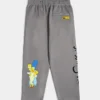 The Simpsons x Shoe Palace Grey Fleece Tracksuit trousers with side pockets