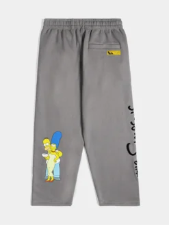 The Simpsons x Shoe Palace Grey Fleece Tracksuit trousers with side pockets