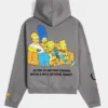 The Simpsons x Shoe Palace Grey Zip-Up Fleece Hoodie back view