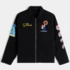 The Simpsons x Shoe Palace Lard Lad Donuts Black Cotton Work Jacket front view