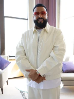 The Tonight DJ Khaled Show Satin White Jacket