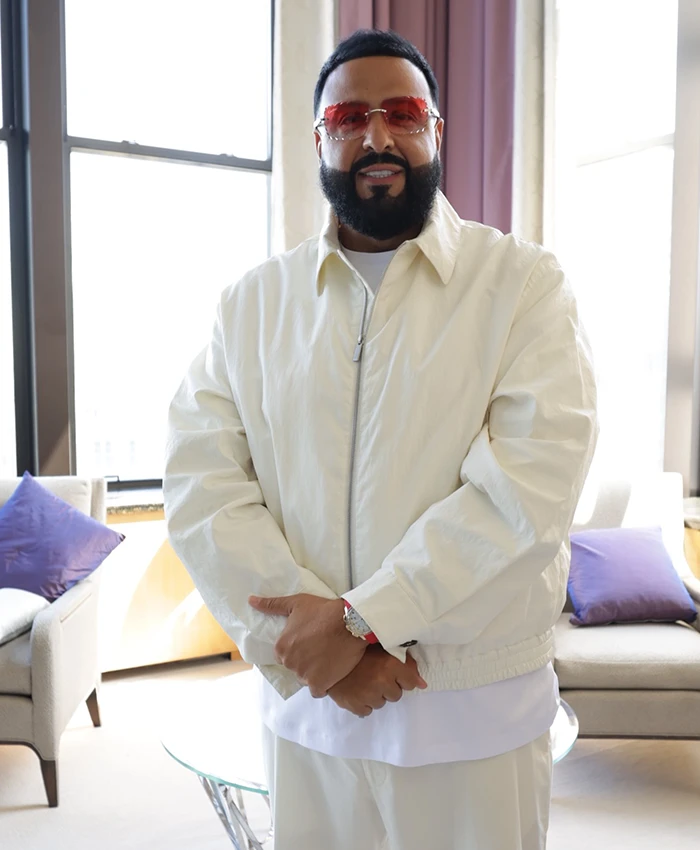 The Tonight DJ Khaled Show Satin White Jacket