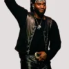 The-Tonight-Show-Starring-Jimmy-Fallon-American-SInger-Shaboozey-Black-Leather-Vest
