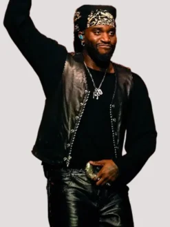 The-Tonight-Show-Starring-Jimmy-Fallon-American-SInger-Shaboozey-Black-Leather-Vest