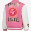 Tiffy Fanatics Fest NYC 2026 Pink Varsity Jacket Back View