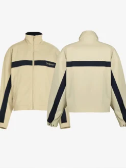 Tom Holland NYC Saint Laurent Beige Windbreaker Jacket Front View
