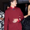 Tom Holland Spider-Man Brand New Day red suit featuring tailored blazer and matching trousers