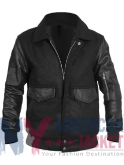 Toto Wolff Y-3 Mercedes F1 2026 Black Aviator Jacket front view for men and women