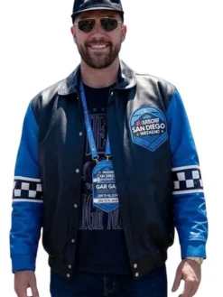 Travis Kelce NASCAR San Diego Leather Jacket