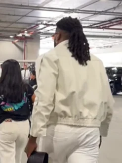 Trick Williams Fanatics Fest NYC 2026 White Leather Jacket Back View