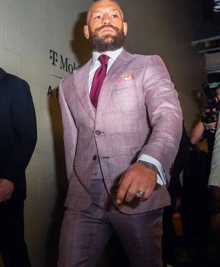 UFC 329 Conor McGregor Grey Plaid Tuxedo
