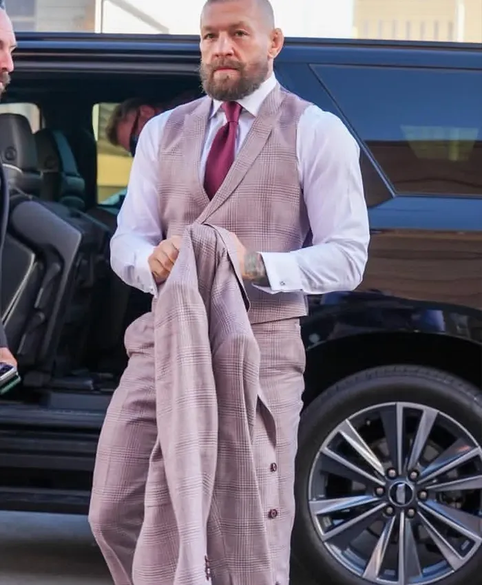 UFC 329 Conor McGregor Plaid Grey Tuxedo