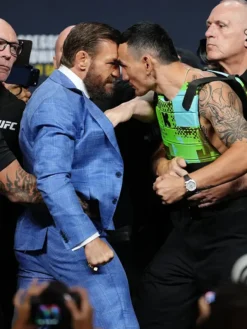 UFC 329 Face Off Conor McGregor Blue Tuxedo