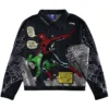 WEBS From Concrete Raw Blue Denim Jacket front with rugged raw denim styling