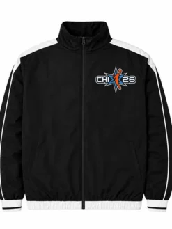 WNBA All-Star Game 2026 30th Season Chicago Black Fleece Track Jacket front view